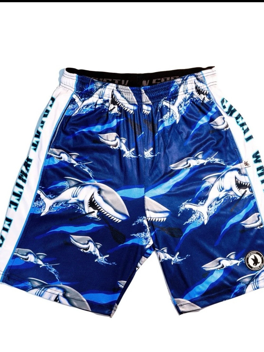 NEW Flow Society Shark Attack shorts, Youth M. New with tags.